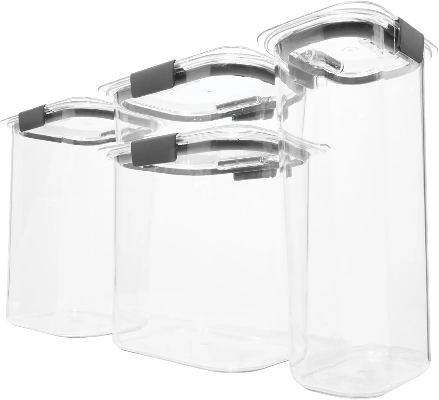 Rubbermaid Brilliance Pantry Food Storage Container Set, BPA-Free, Airtight & Leak-Proof, Clear, 8-Piece, Dishwasher Safe