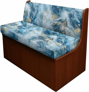 RV Cushion Covers Dinette Booth Seats Blue Marble Print Camper Cushion Covers Couch Cover 2 Cushion Slipcovers RV Sofa Cover No Arm RV Bench Seat Covers for Dinette