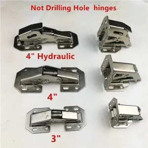 Rynx | 90 Degree No Drill Hole Cabinet Hinge Hydraulic Cabinet Door Hinges Soft Close Furniture Hinges Hardware