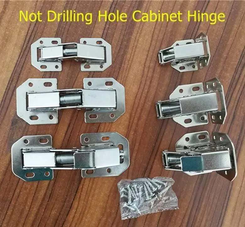Rynx | 90 Degree No Drill Hole Cabinet Hinge Hydraulic Cabinet Door Hinges Soft Close Furniture Hinges Hardware