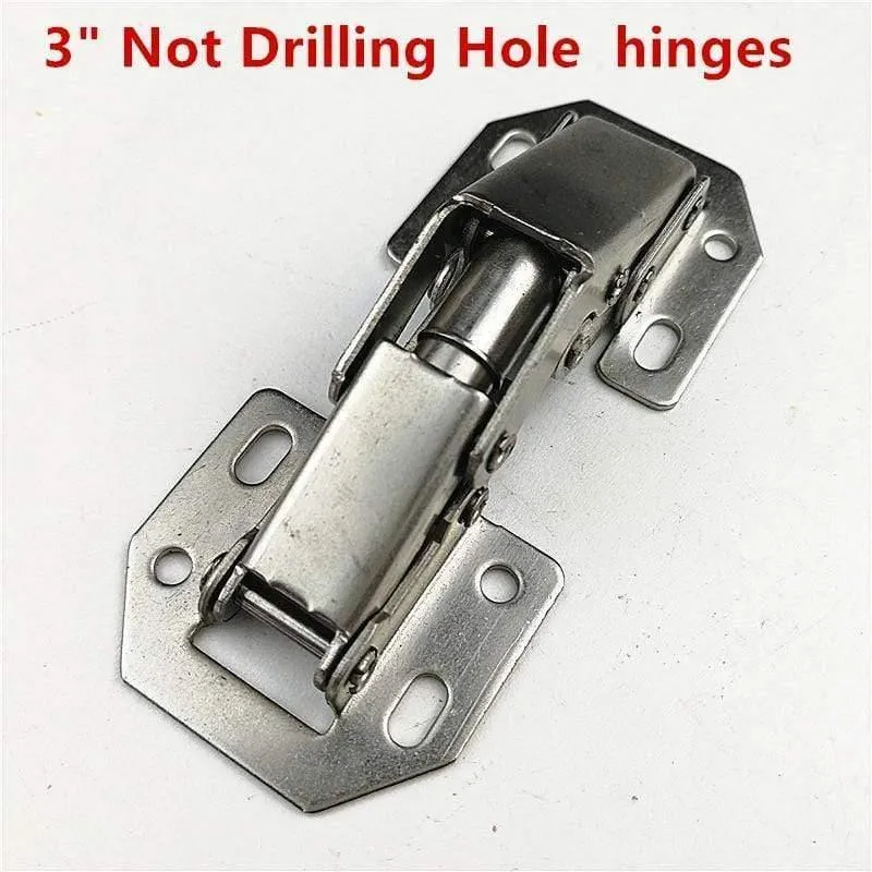 Rynx | 90 Degree No Drill Hole Cabinet Hinge Hydraulic Cabinet Door Hinges Soft Close Furniture Hinges Hardware