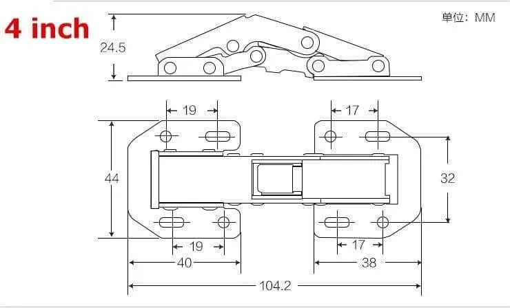 Rynx | 90 Degree No Drill Hole Cabinet Hinge Hydraulic Cabinet Door Hinges Soft Close Furniture Hinges Hardware