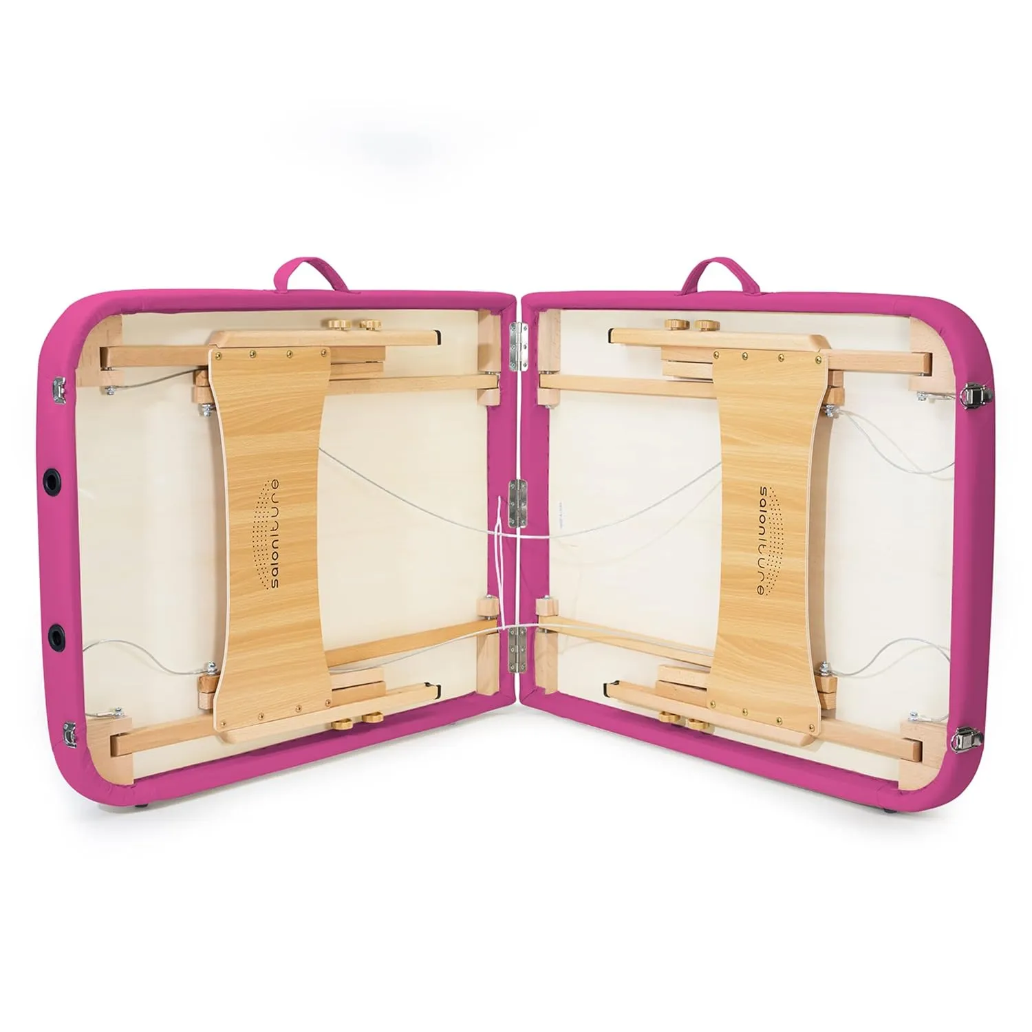 Saloniture Basic Portable Folding Massage Table - Hot Pink