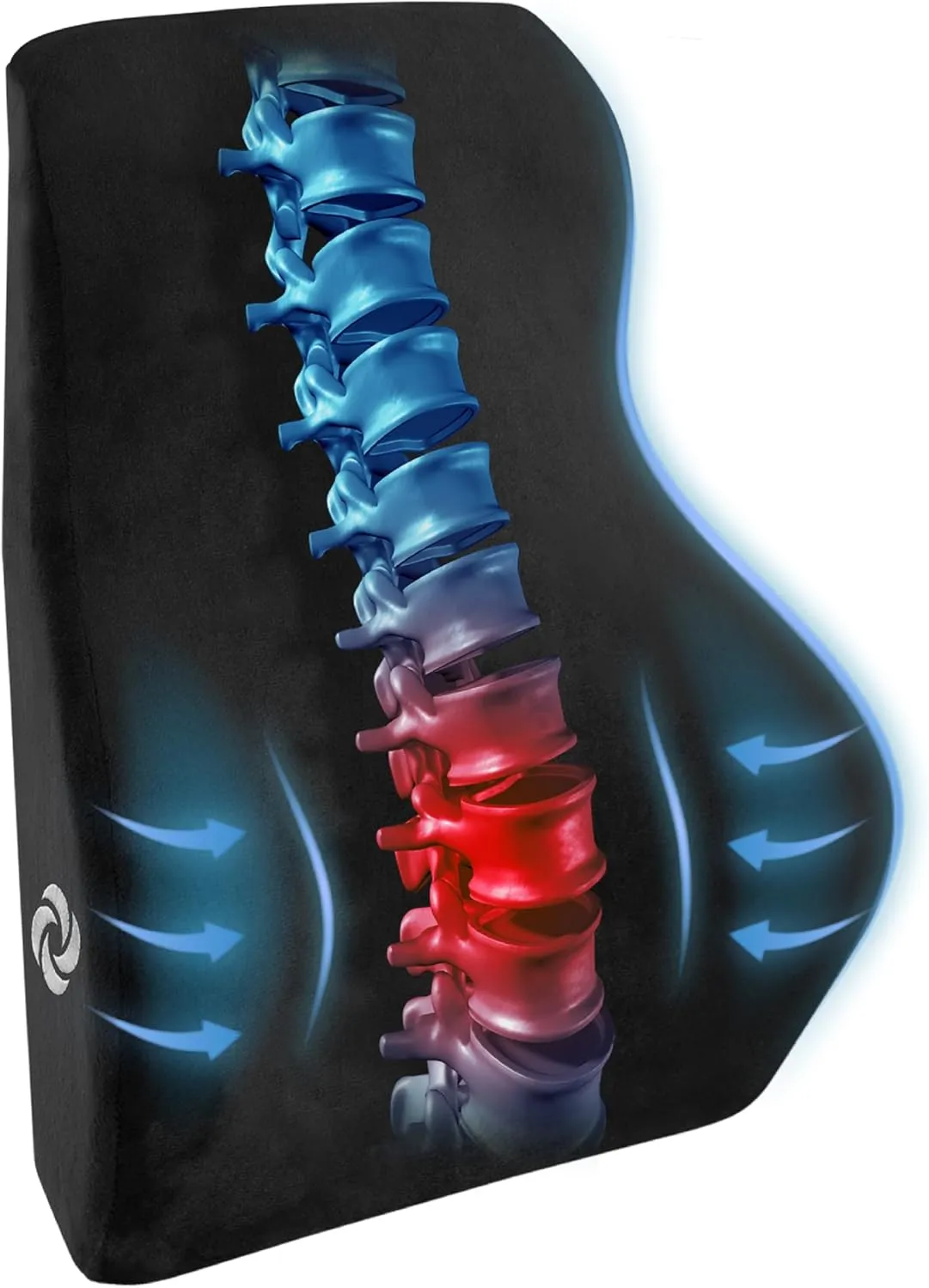 SAMSONITE Lumbar Support Pillow for mid and Lower Back Support– Office Chair Back Cushion for Long Hours Comfort Work from Home, Gaming, Desk Chair Support, Car Seat Lumbar Pad, Office Accessories