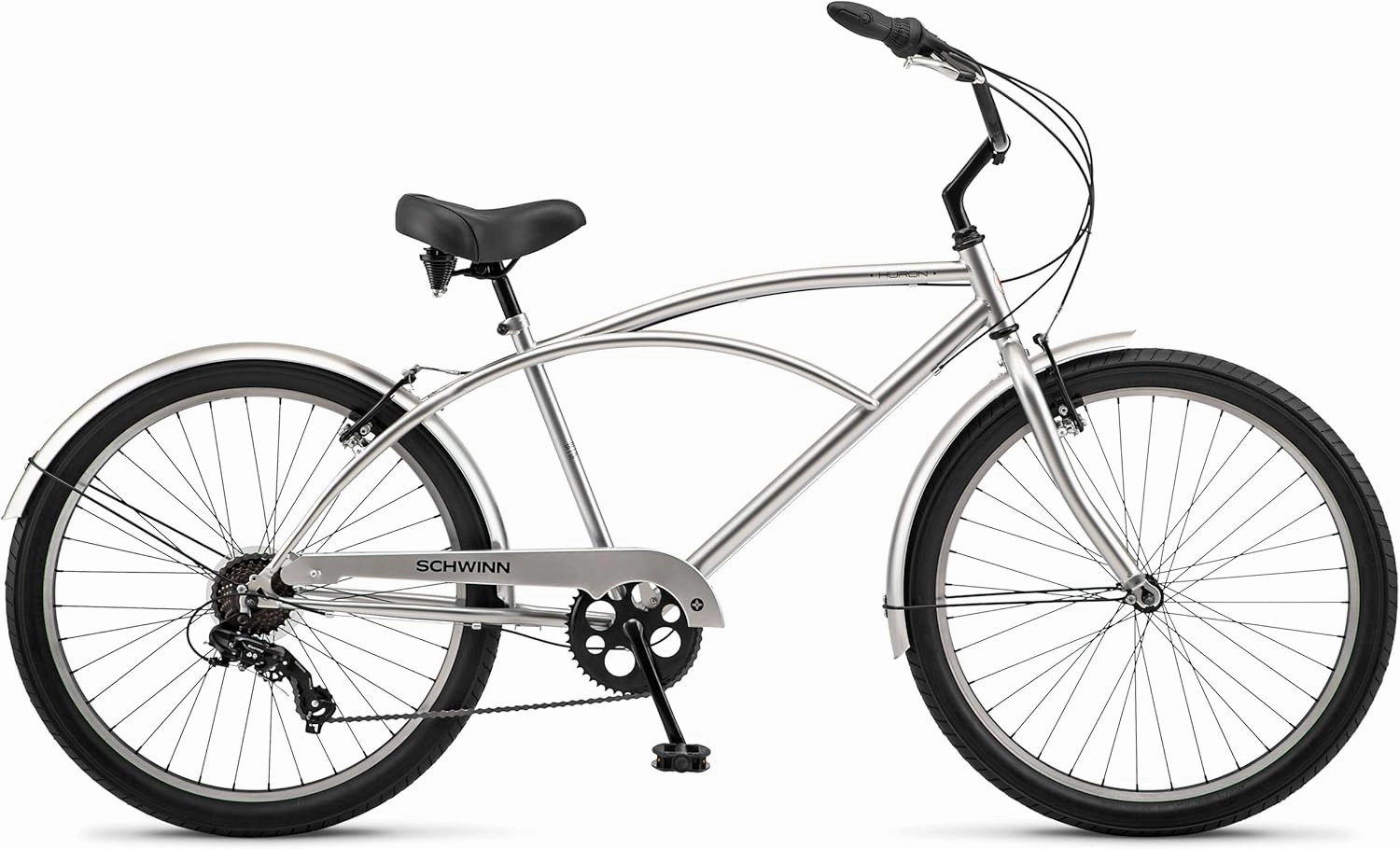 Schwinn Cruiser Bike, 26 Inch Bike for Women and Men, Beach Cruiser Bicycle, Linear Pull Brakes, Comfortable Padded Seat, Upright Riding Position, Adult Bicycle