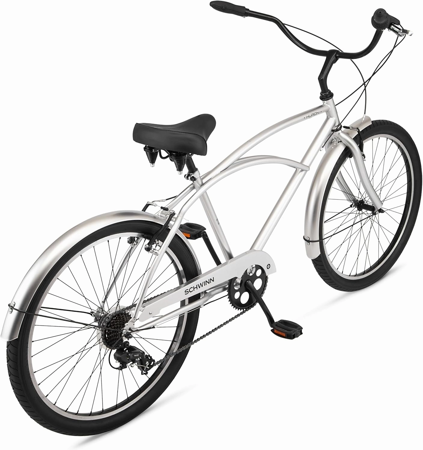 Schwinn Cruiser Bike, 26 Inch Bike for Women and Men, Beach Cruiser Bicycle, Linear Pull Brakes, Comfortable Padded Seat, Upright Riding Position, Adult Bicycle