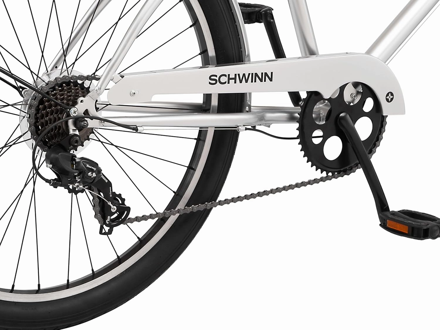 Schwinn Cruiser Bike, 26 Inch Bike for Women and Men, Beach Cruiser Bicycle, Linear Pull Brakes, Comfortable Padded Seat, Upright Riding Position, Adult Bicycle