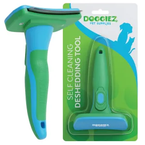 Self Cleaning Deshedding Brush for Dogs & Cats - Undercoat Deshedding Tool Dog Brush - Cat Comb Removes Loose Dirt, Hair & Fur - Large Pet Grooming Short & Long Hair Shedding