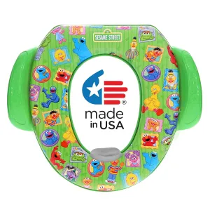 Sesame Street "Framed Friends" Soft Potty Seat and Potty Training Seat - Soft Cushion, Baby Potty Training, Safe, Easy to Clean