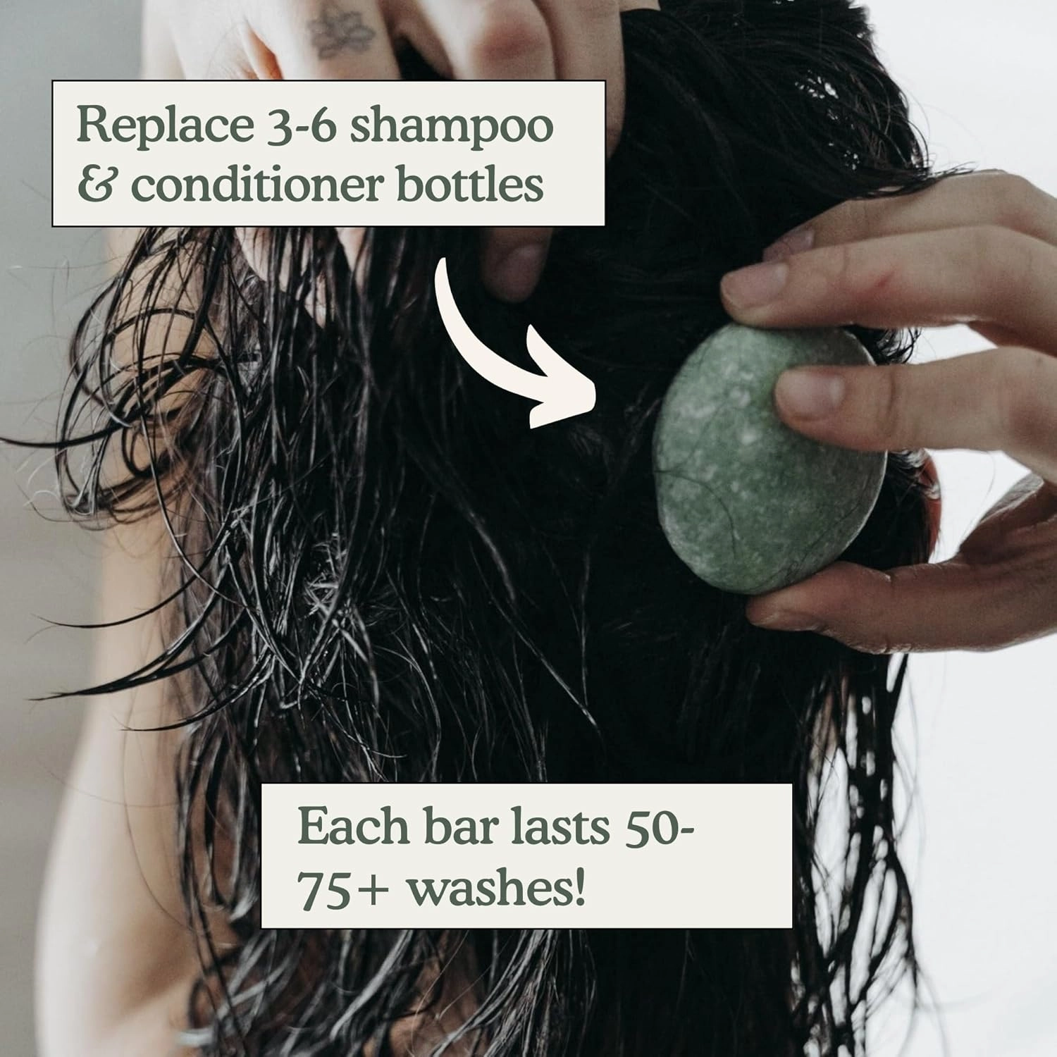 Shampoo & Conditioner Bar Set | Peppermint   Eucalyptus | With Travel Container and Cedar Tray | Natural Salon Quality Shampoo, Zero Waste & Plastic Free