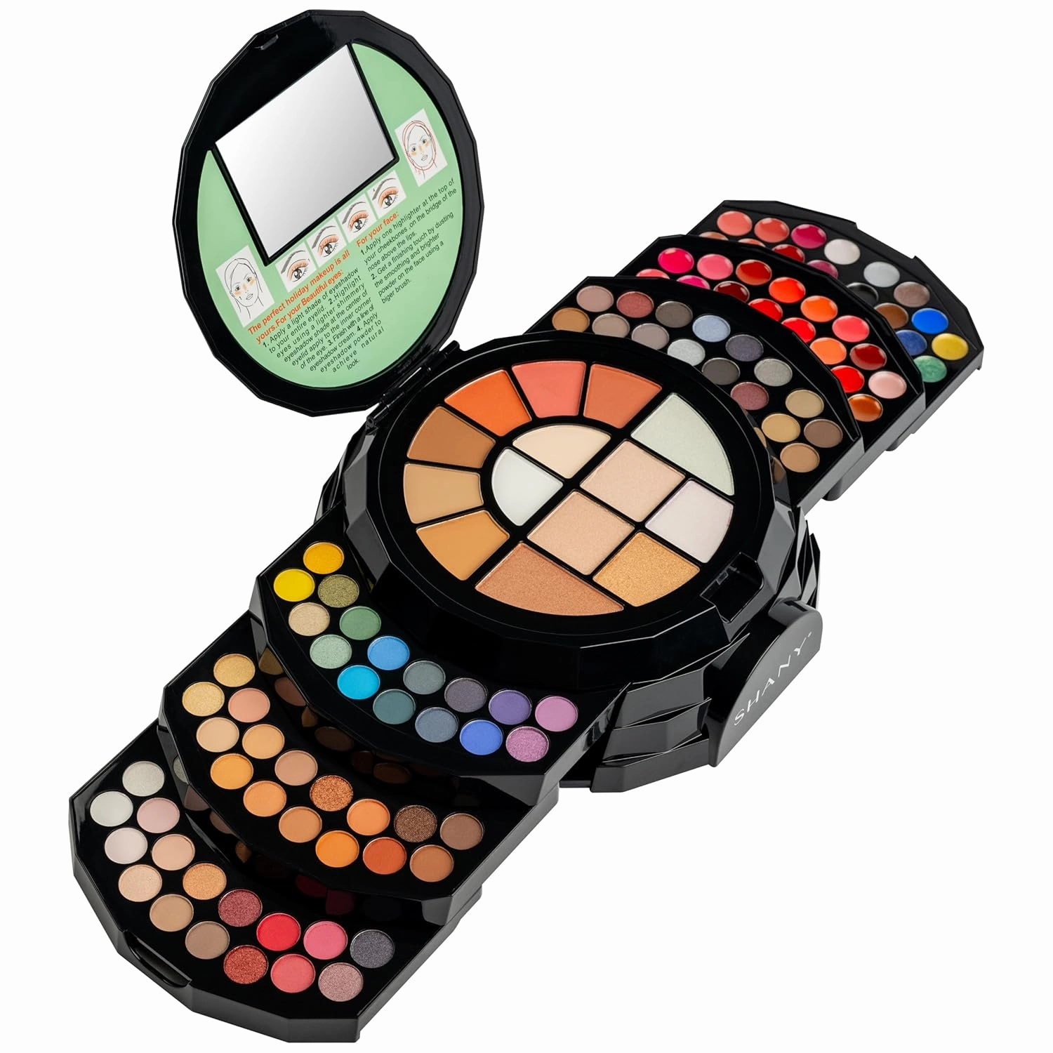 SHANY All In One FLOWERS Makeup Set - Ultimate Fancy Makeup Kit - Eyeshadows, Lip colors, Face Powders, Highlighters, and Blushes.