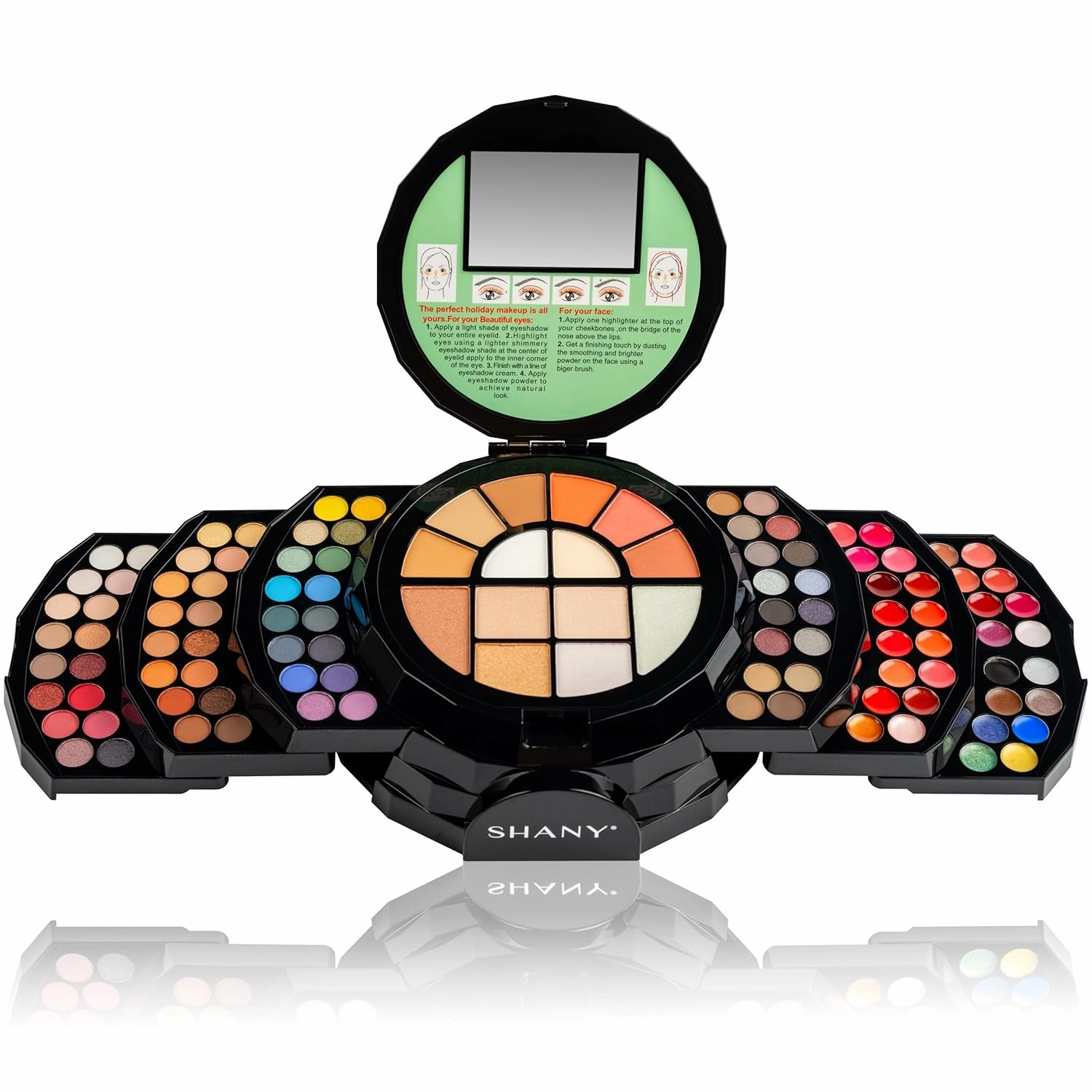 SHANY All In One FLOWERS Makeup Set - Ultimate Fancy Makeup Kit - Eyeshadows, Lip colors, Face Powders, Highlighters, and Blushes.