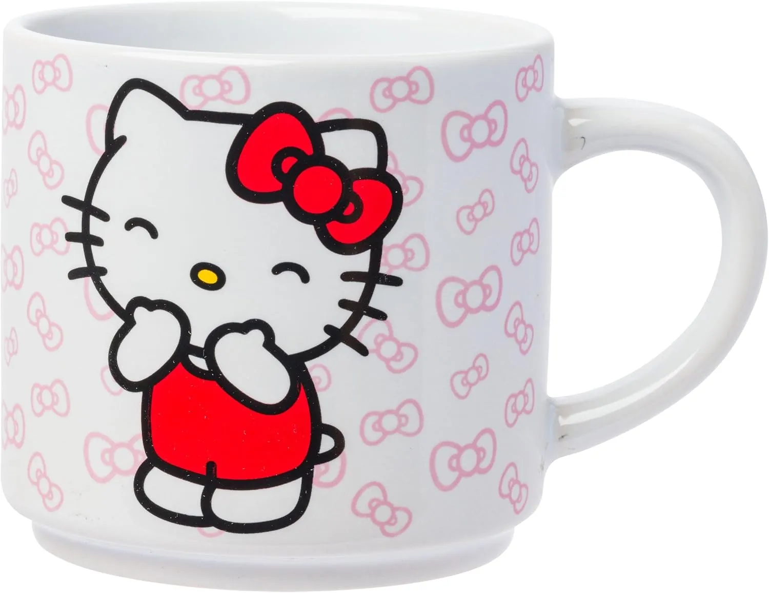 Silver Buffalo Sanrio Hello Kitty Poses 4pc Ceramic Mug Stack Set, 10 Ounces