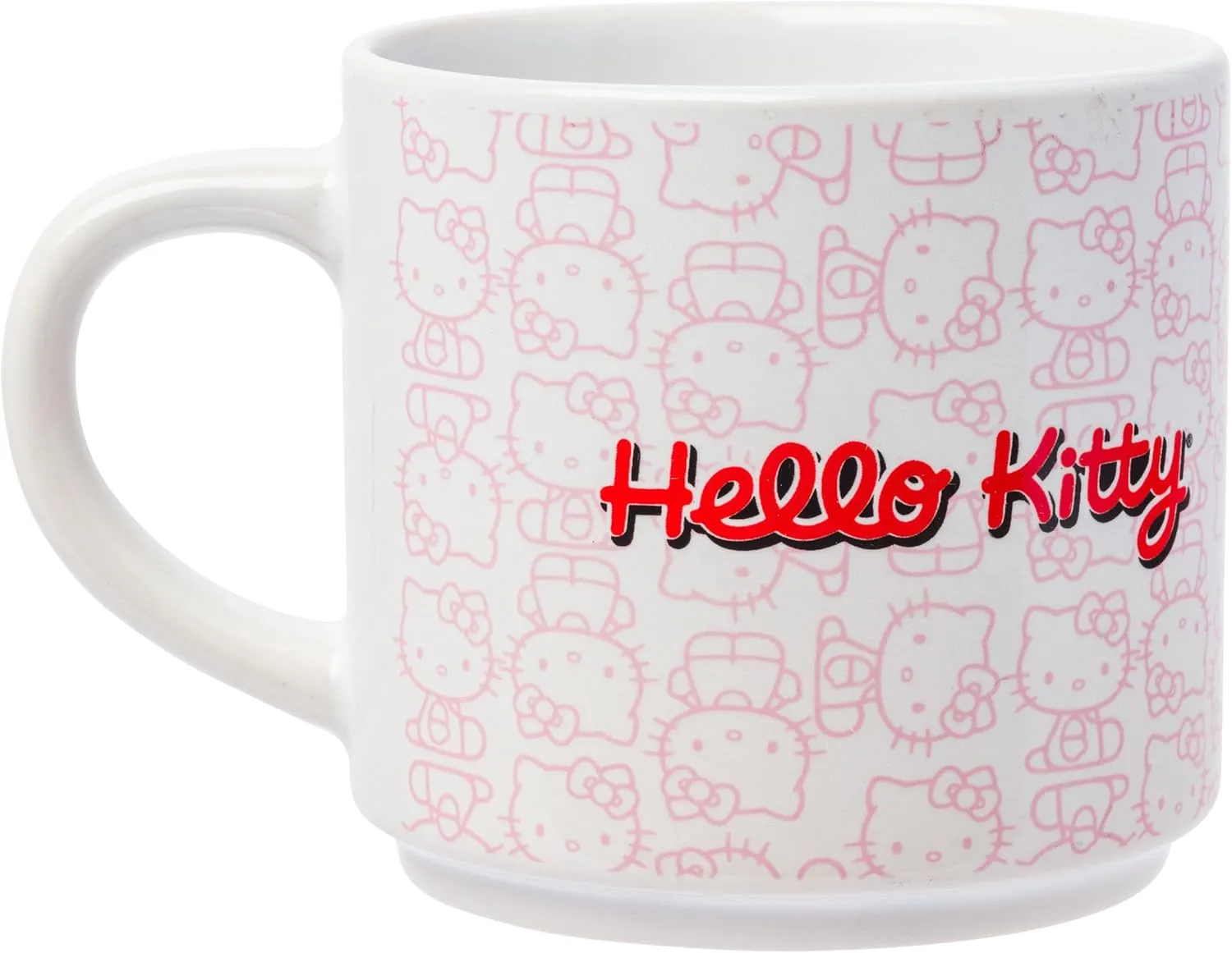 Silver Buffalo Sanrio Hello Kitty Poses 4pc Ceramic Mug Stack Set, 10 Ounces