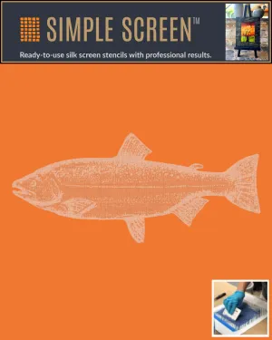 Simple Screen™ Pre-burned Lake Fish Reverse Design for Screen Printing & Powder Printing