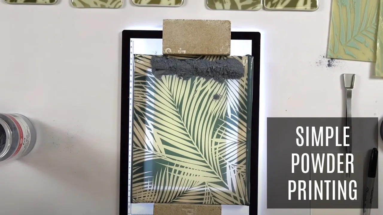Simple Screens 2.0 - Inside Leaves Powder or Enamel Simple Screen - Use as Powder Stencil or Silkscreen