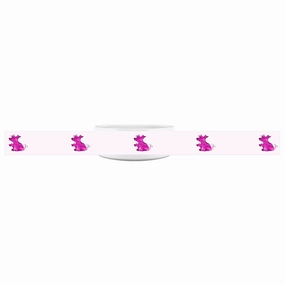 Simple Dog and Bone Pet Bowl (Pink)