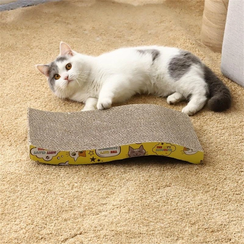 Simple Scratching Board with Catnip for Cats