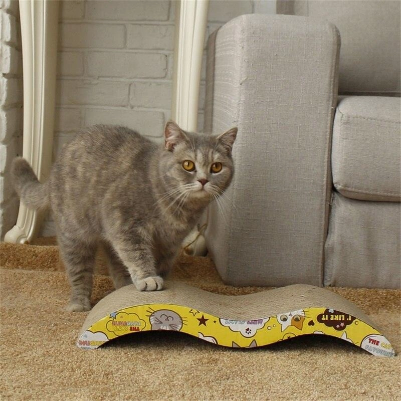 Simple Scratching Board with Catnip for Cats