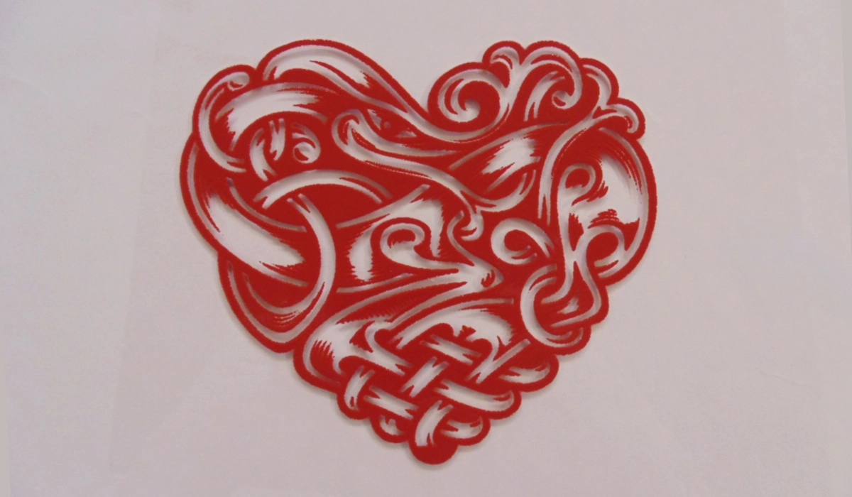 Simple Screen™  Pre-burned Celtic Heart Design for Screen Printing & Powder Printing