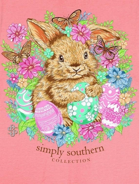 Simply Southern Bunny - Easter - Butterflies - Eggs - Adult T-Shirt