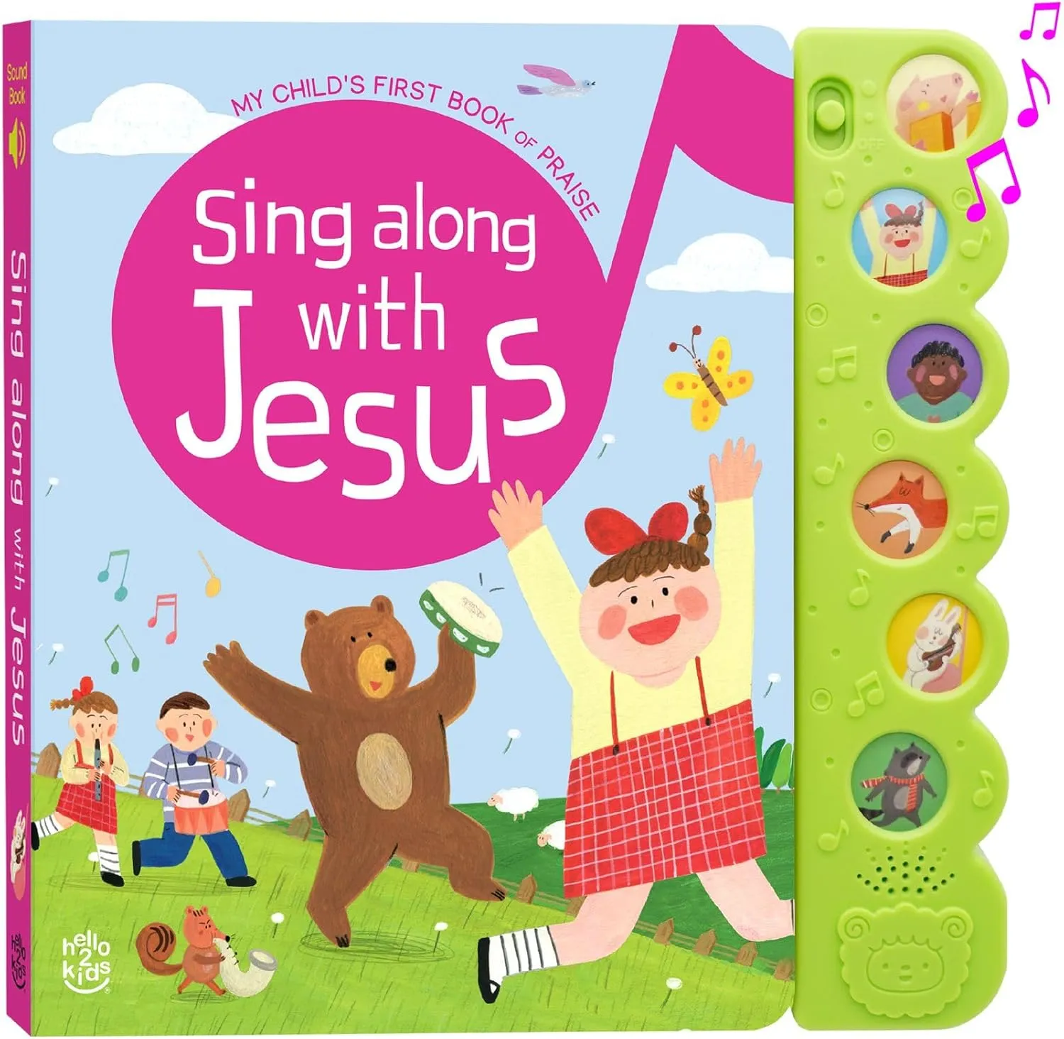 Sing Along with Jesus Christian Sound Books for Kids - 6 Bible Songs - Christening, Baptism Gifts for Boys and Girls - Religious Toys, Interactive Music Books for Toddlers - Baby Dedication