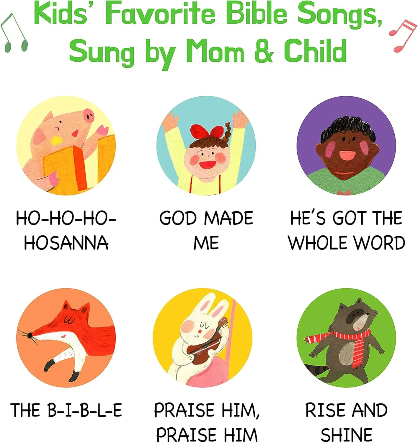 Sing Along with Jesus Christian Sound Books for Kids - 6 Bible Songs - Christening, Baptism Gifts for Boys and Girls - Religious Toys, Interactive Music Books for Toddlers - Baby Dedication