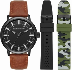 Skechers Men's Watch and Stackable Bracelet or Interchangeable Band Gift Set