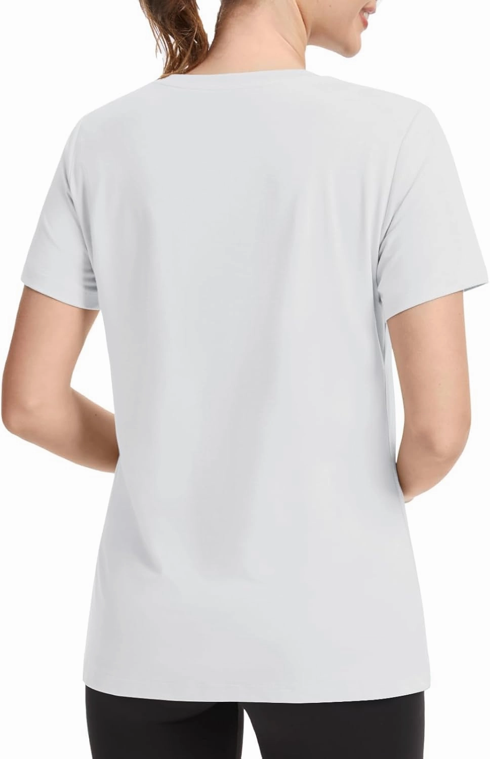 SMENG Short Sleeve Shirts for Women UPF 50  Cotton Crew Neck T Shirt Basic Summer Yoga Running Workout Tops