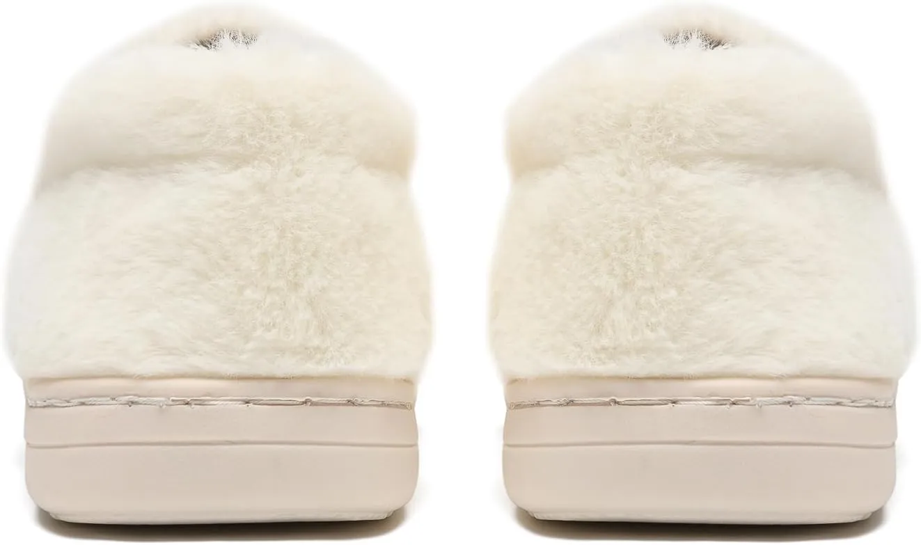 Smile Face Slippers,Retro Soft Plush Smile Fleece Lined House Shoes for Women Fuzzy Memory Foam Closed Back Slippers Anti Skid TPR Soft Sole