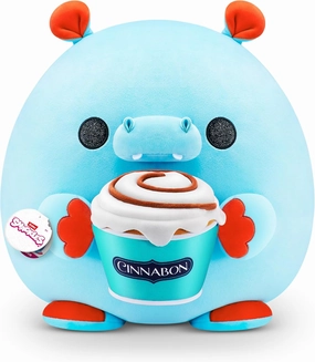Snackles (Cinnabon) Hippo Super Sized 14 inch Plush by ZURU, Ultra Soft Plush, Collectible Plush with Real Licensed Brands, Stuffed Animal