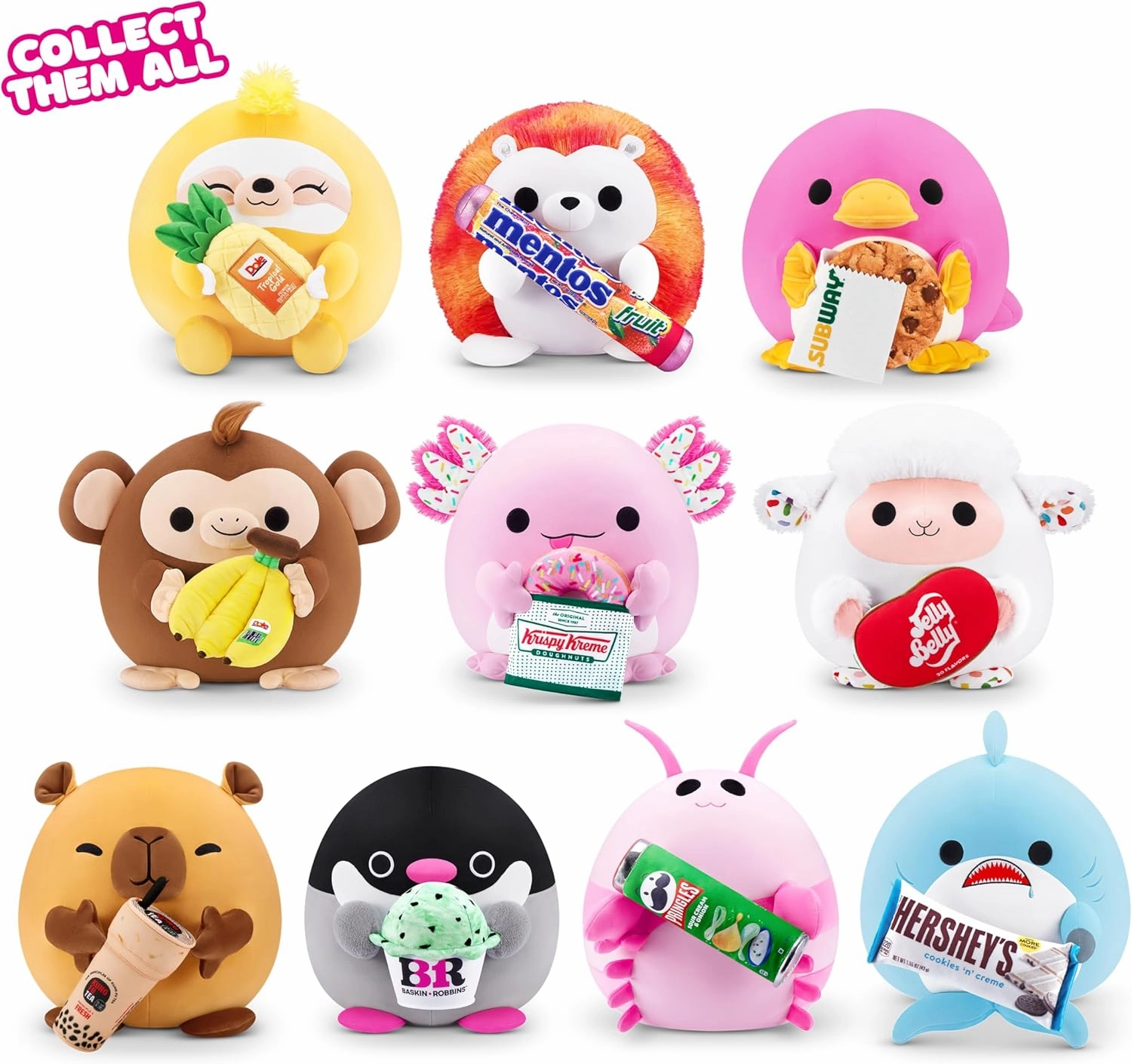 Snackles Series 2 Capybara & Boba 16 Inch Plush by ZURU, Ultra Soft Plush, Collectible Plush with Real Licensed Brands, Stuffed Animal, Giftable