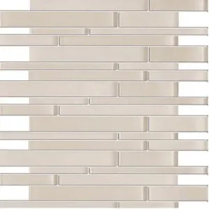 Soft Pink Glossy and Matte Glass Mosaic Tiles