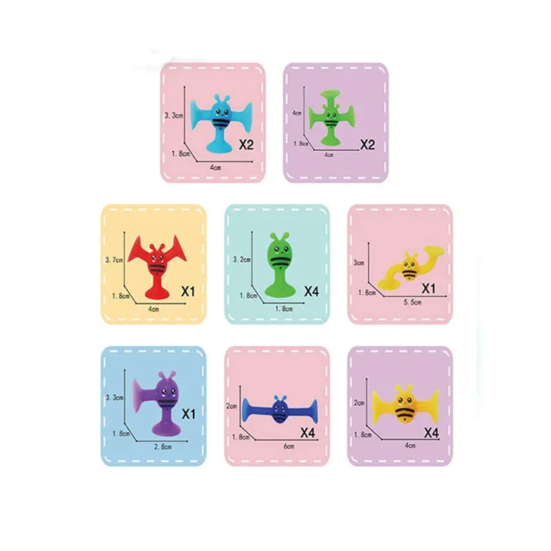 Soft Silicone Suction Cup Building Blocks