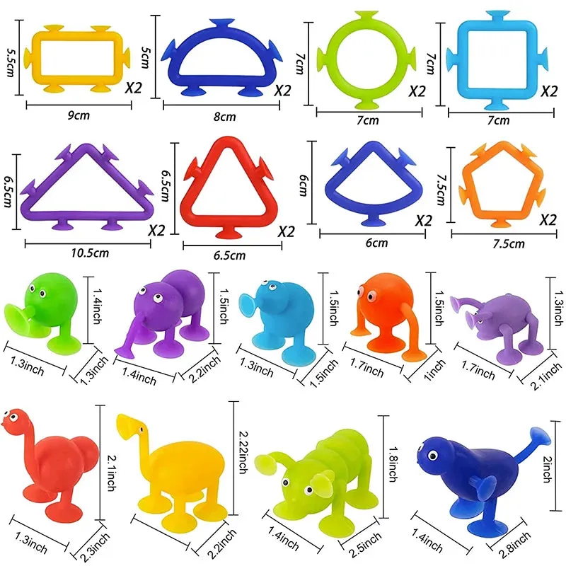 Soft Silicone Suction Cup Building Blocks