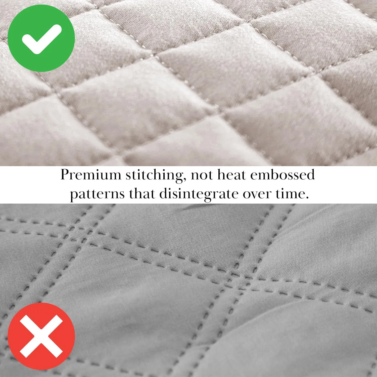 Southshore Fine Living, Inc. King Size Quilt Bedding Set, Soft Microfiber Bedspread, Stain & Pet Hair Resistant Bedding Coverlet, King Size/California Quilt Set with 2 Pillow Shams, Bone