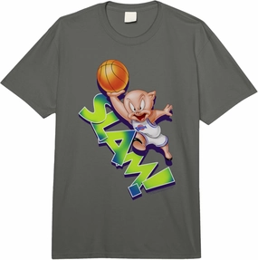 Space Jam Classic Porky Pig Slam Dunk Comfort Colors Adult Heavyweight T-shirt