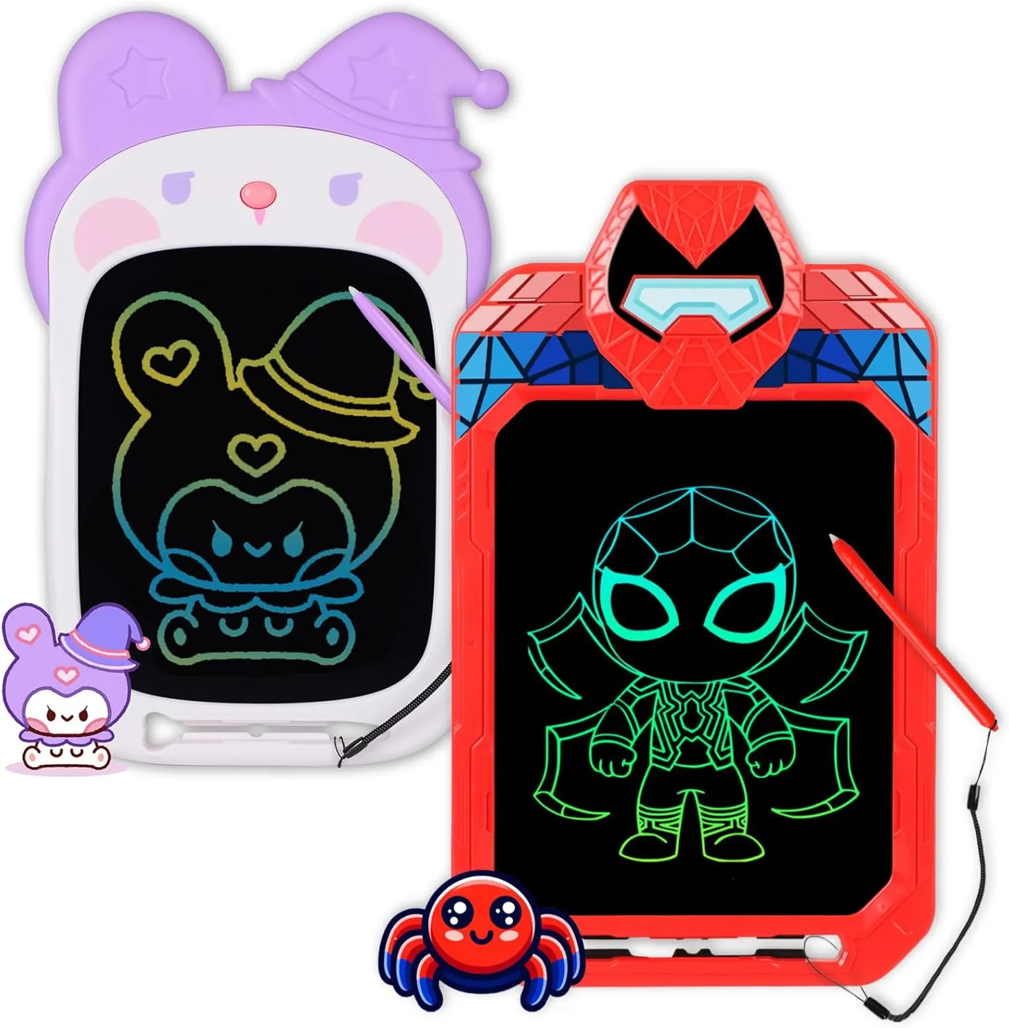 Spider Hero and Cute Bunny LCD Writing Tablet