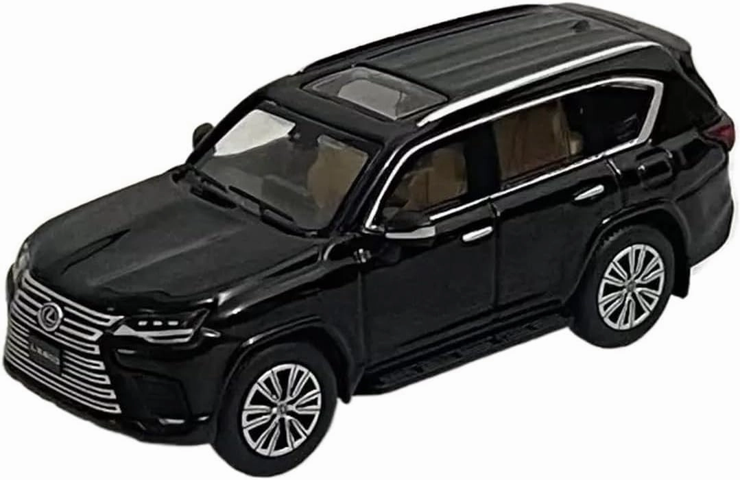 Sports Car Building Kits 1/64 Scale for Lexus Lx600 Alloy Car Model for Die-cast Metal Static Urban Off-Road Vehicle SUV Fan Collection Car Model for Home Or Office Décor