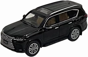 Sports Car Building Kits 1/64 Scale for Lexus Lx600 Alloy Car Model for Die-cast Metal Static Urban Off-Road Vehicle SUV Fan Collection Car Model for Home Or Office Décor