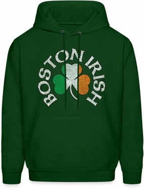 Spreadshirt Boston Irish Shamrock St. Patrick's Day Classic Men's Hoodie