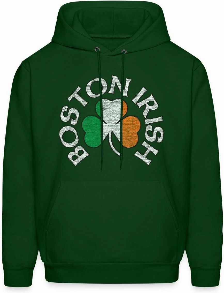 Spreadshirt Boston Irish Shamrock St. Patrick's Day Classic Men's Hoodie