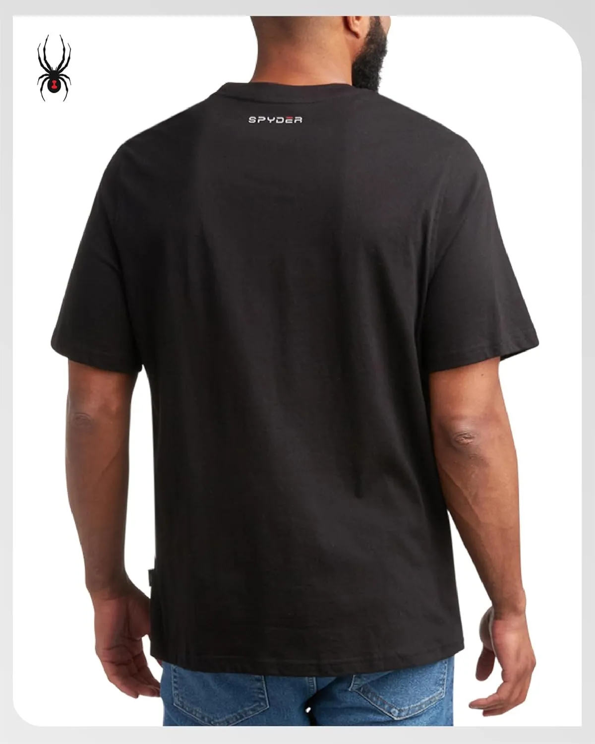 Spyder Mens T-Shirts - Soft Cotton Blend Jersey Crewneck Short Sleeve Shirts for Men, Casual Shirts for Workout & Daily Wear