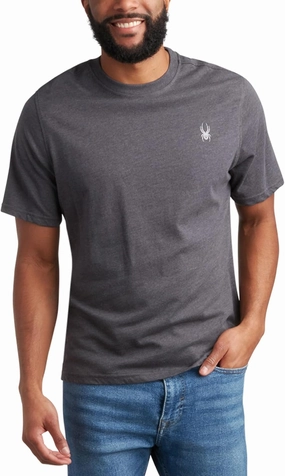 Spyder Mens T-Shirts - Soft Cotton Blend Jersey Crewneck Short Sleeve Shirts for Men, Casual Shirts for Workout & Daily Wear
