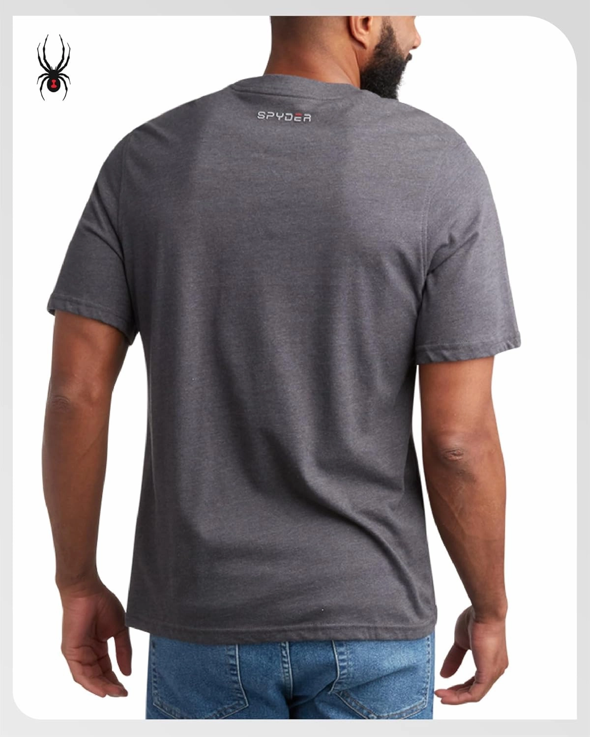 Spyder Mens T-Shirts - Soft Cotton Blend Jersey Crewneck Short Sleeve Shirts for Men, Casual Shirts for Workout & Daily Wear