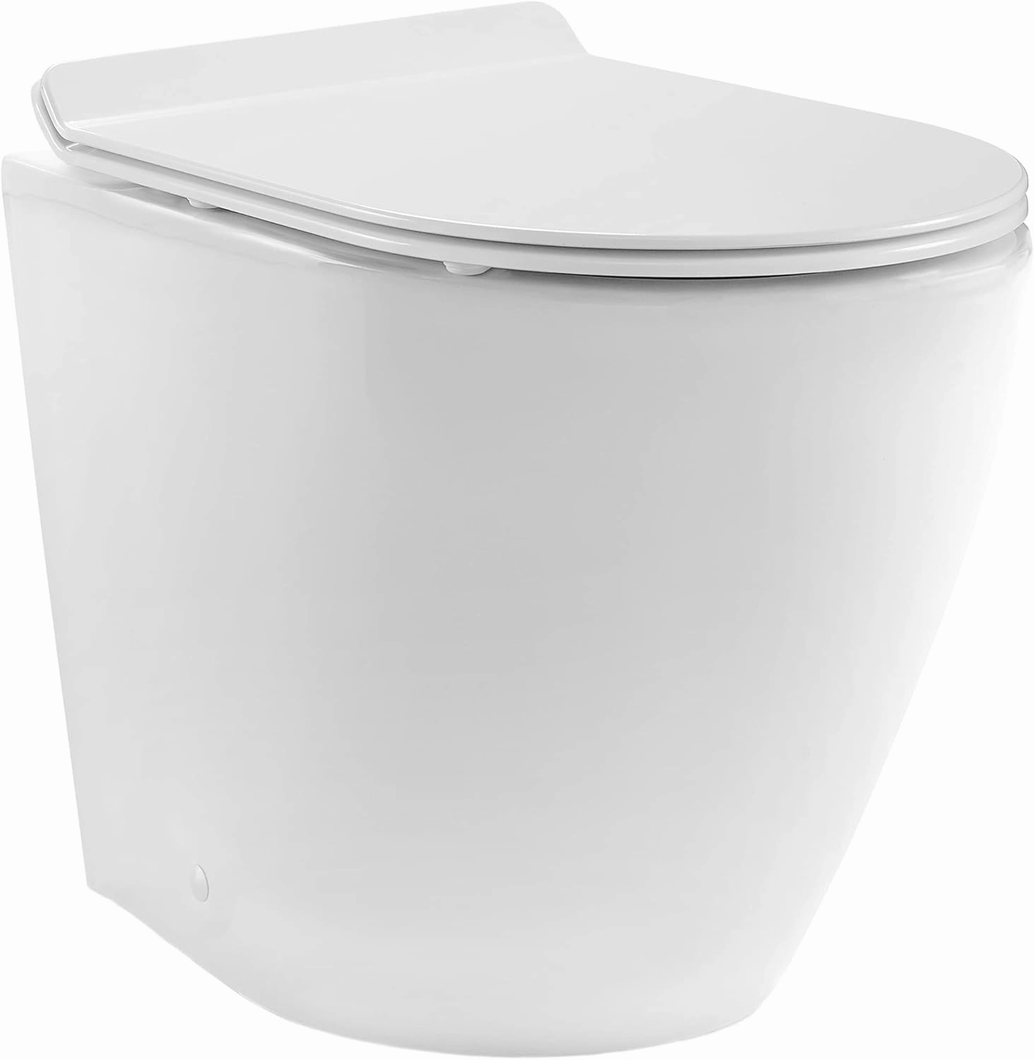 St. Tropez Back to Wall Concealed Tank Toilet Bowl, Black Hardware