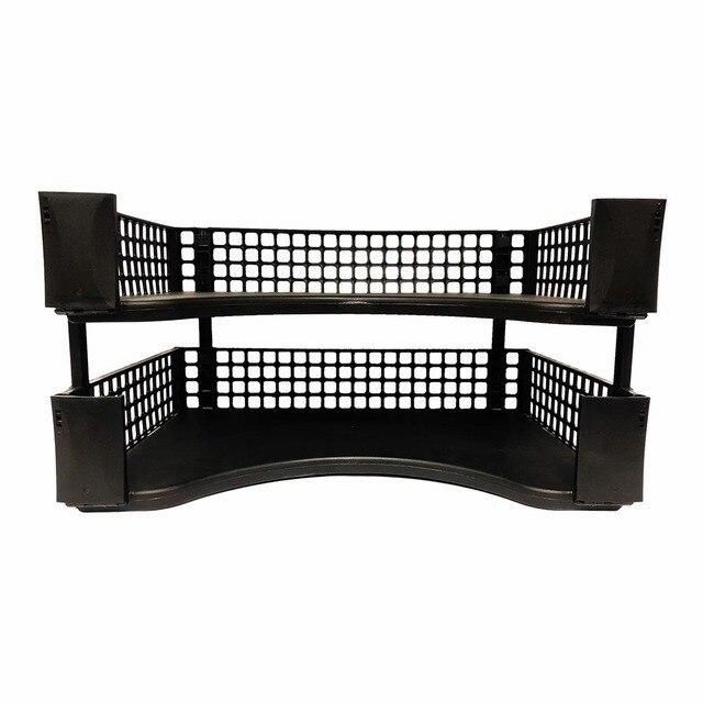 Stackable A4 Letter Tray Black - Pack of 2