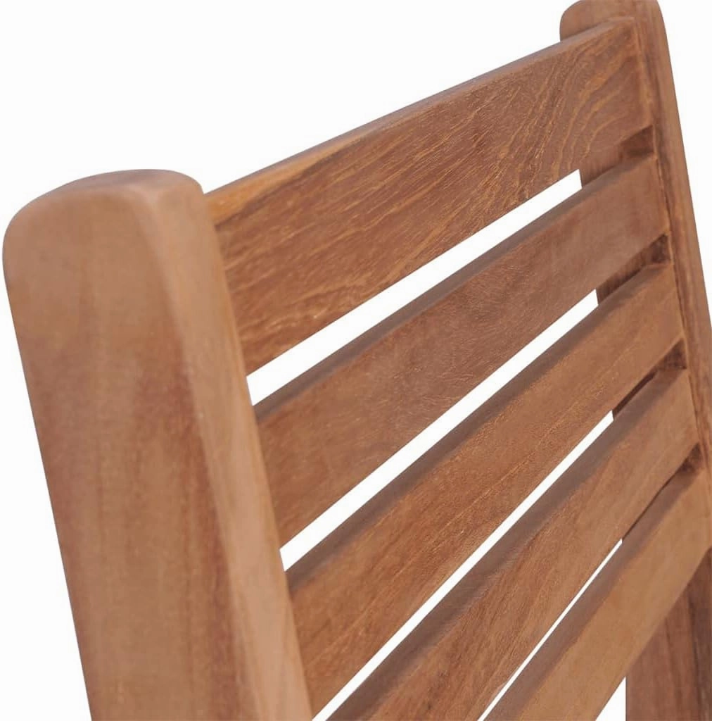 Stackable Patio Chairs Set of 2 Solid Teak Wood Outdoor Furniture for Backyard Lawn Porch with Weather-Resistant Finish