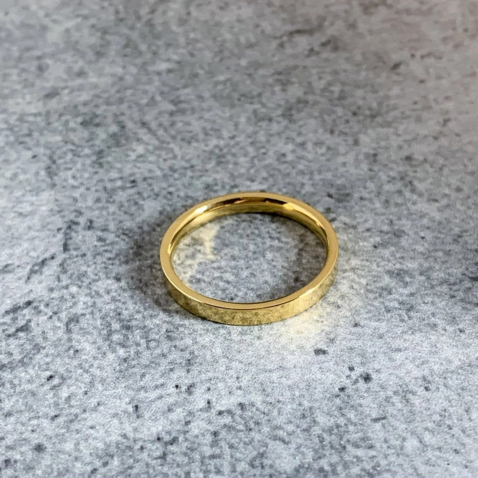 Stainless steel personalized stackable name ring
