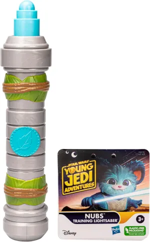 Star Wars: Young Jedi Adventures, Nubs Blue Extendable Lightsaber, Preschool Toys for 3 Year Old Boys & Girls